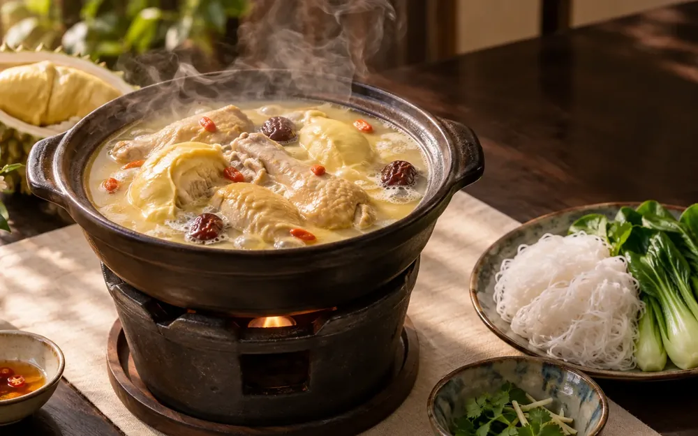 Lẩu gà sầu riêng — nồi lẩu giao tận nhà TP.HCM